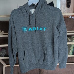 Ariat Gray Quarter-Zip Sweater with Sporty Design